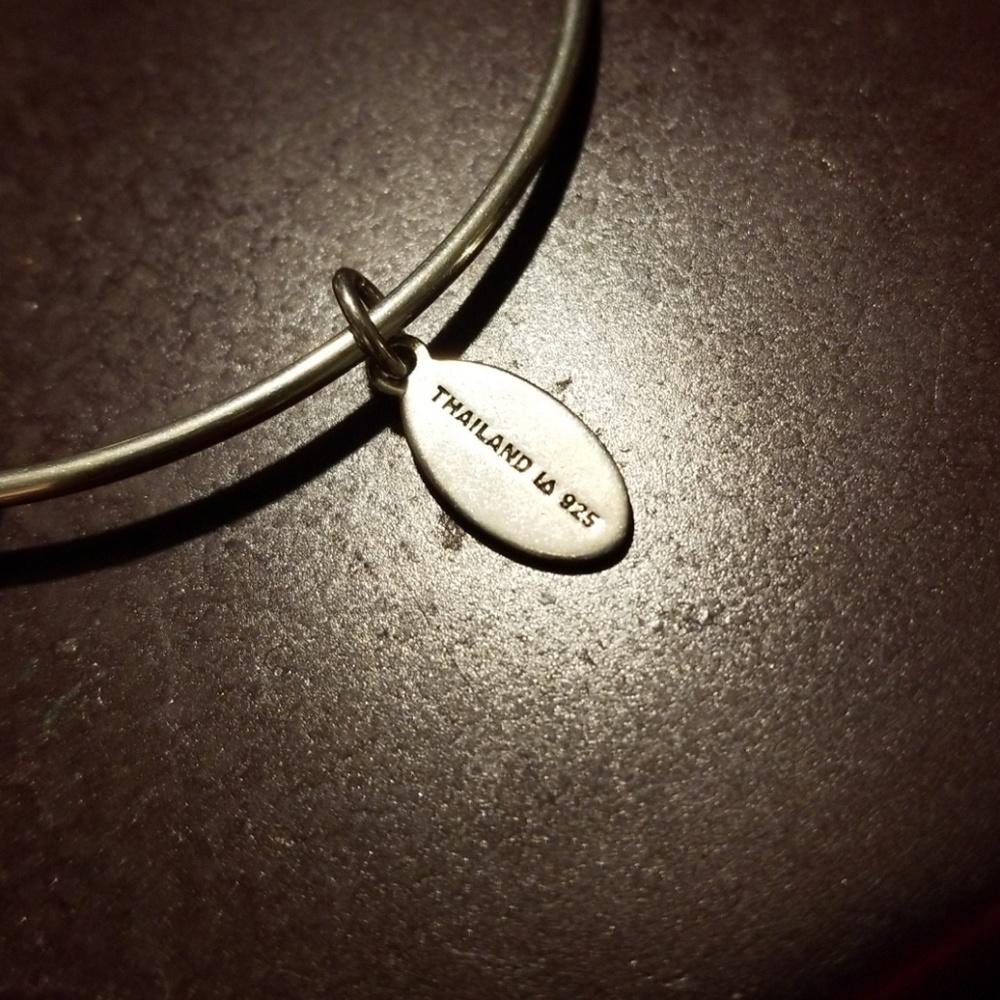 Sterling Silver Initial Bangle "O' - image 4